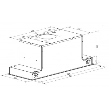 LEX GS GLASS 900 White - Встраиваемая кухонная вытяжка LEX GS GLASS 900 White - Встраиваемая кухонная вытяжка