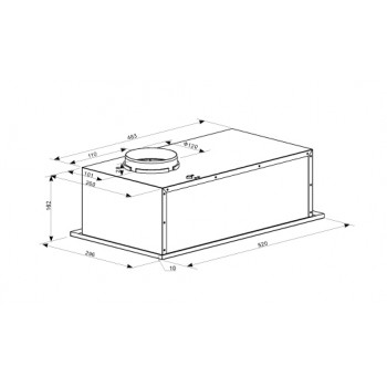 LEX GS BLOC ECO 600 IX - Встраиваемая кухонная вытяжка LEX GS BLOC ECO 600 IX - Встраиваемая кухонная вытяжка