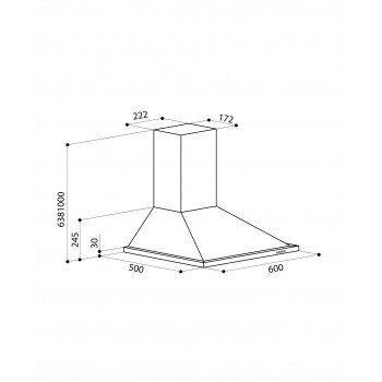 LEX Brig 600 Inox - Купольная кухонная вытяжка LEX Brig 600 Inox - Купольная кухонная вытяжка