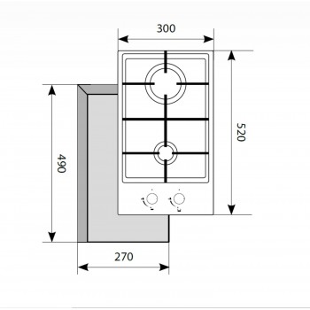 LEX GVG 320 BL - Газовая варочная поверхность LEX GVG 320 BL - Газовая варочная поверхность