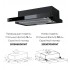 LEX Hubble G 600 Black - Вытяжка кухонная встраиваемая LEX Hubble G 600 Black - Вытяжка кухонная встраиваемая