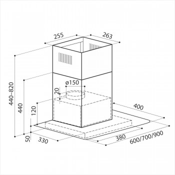 LEX Apollo N 600 Inox - Вытяжка кухонная декоративная LEX Apollo N 600 Inox - Вытяжка кухонная декоративная