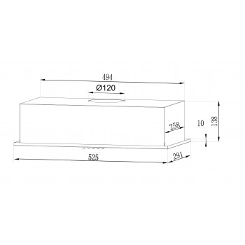 LEX GS Bloc Light 600 White - Вытяжка кухонная встраиваемая LEX GS Bloc Light 600 White - Вытяжка кухонная встраиваемая