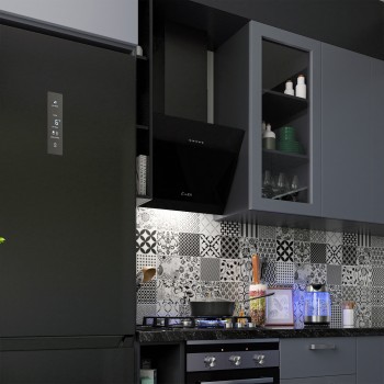 LEX Mika 600 Black - Вытяжка кухонная наклонная LEX Mika 600 Black - Вытяжка кухонная наклонная
