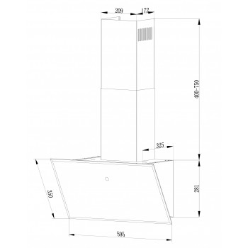 LEX Touch Eco 600 White - Вытяжка кухонная наклонная LEX Touch Eco 600 White - Вытяжка кухонная наклонная
