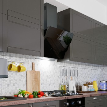 LEX RIO GS 600 Black - Вытяжка кухонная наклонная LEX RIO GS 600 Black - Вытяжка кухонная наклонная