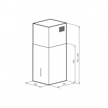 LEX ALTO 400 WHITE - Вытяжка кухонная декоративная LEX ALTO 400 WHITE - Вытяжка кухонная декоративная